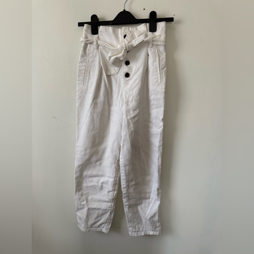 H&M Cream/White High-Waisted Pants